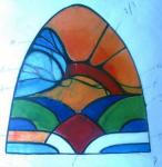 ontwerp voor glas in lood raam